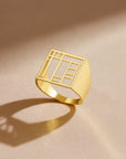 Square Class Ring