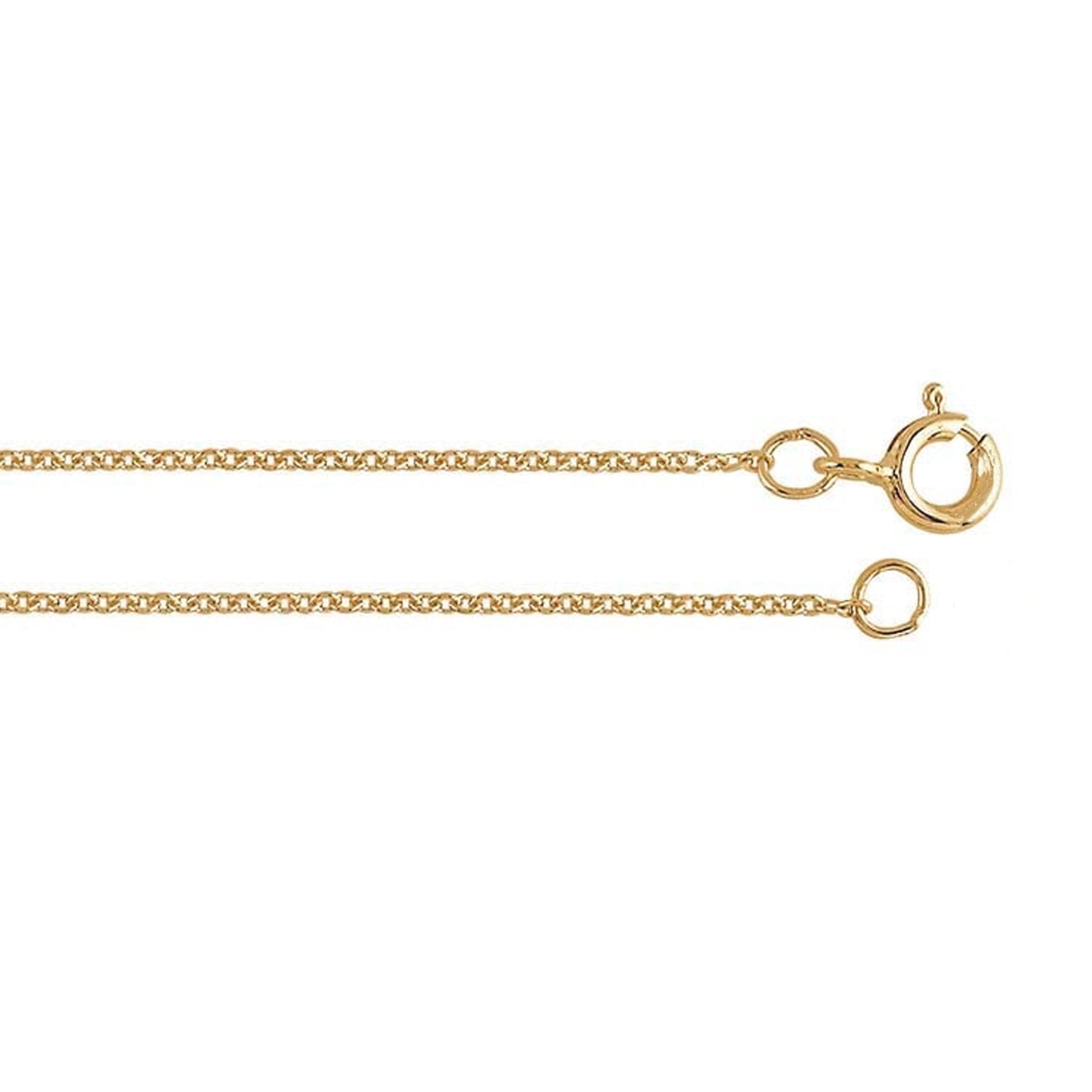14K Gold Round Cable Chain