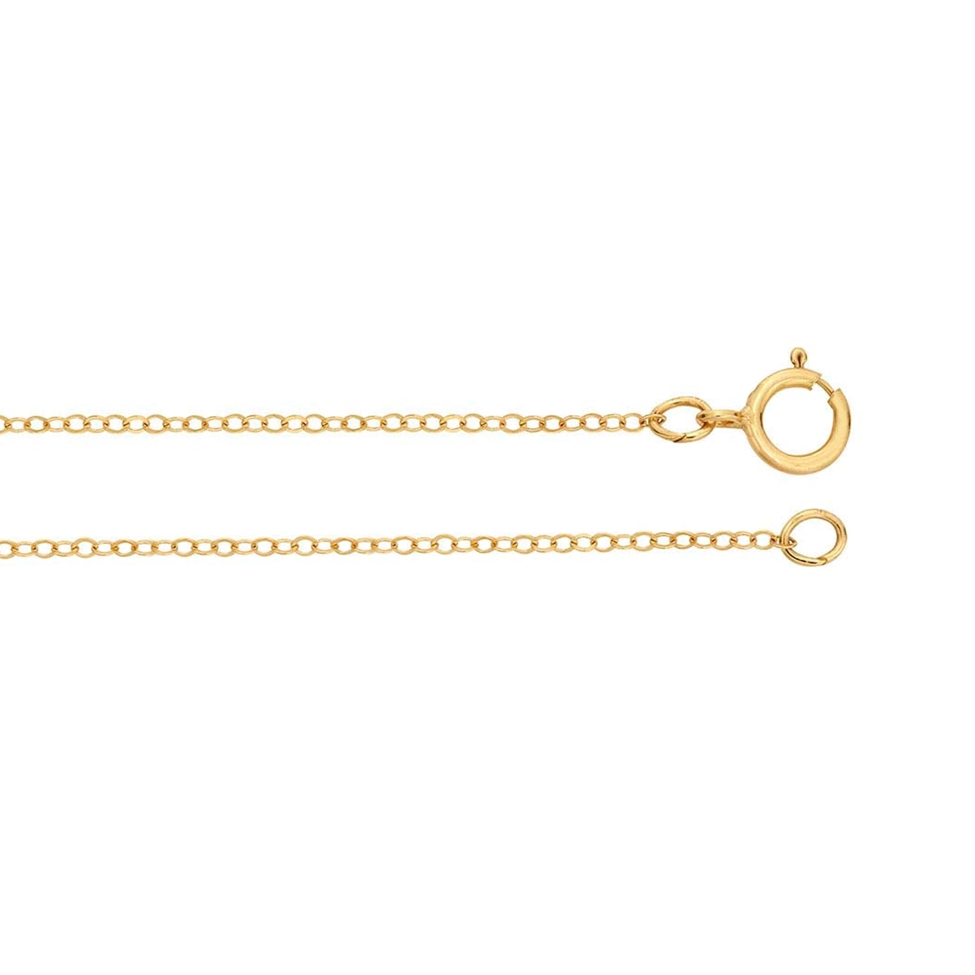 14K Gold Round Rolo Chain