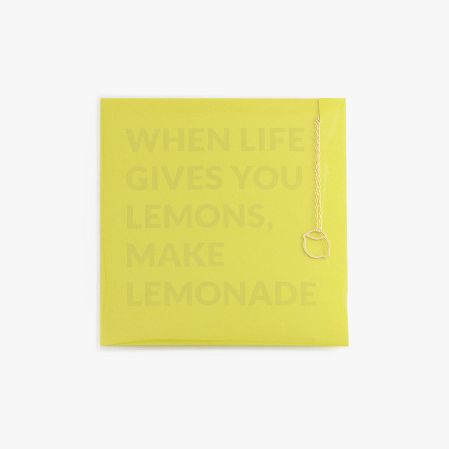 Lemon charm necklace by Talia Sari, a little reminder for what to do when life gives you lemons...